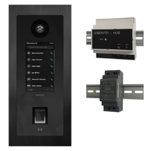 ESENTA SI1000V4 IP / SIP Video Sprechanlage mit HUB<span> - </span>115x260 Black, mit Fingerprint