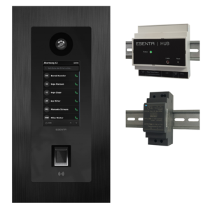 ESENTA SI1000V4 IP / SIP Video Sprechanlage mit HUB<span> - </span>140x281 Black, mit Fingerprint